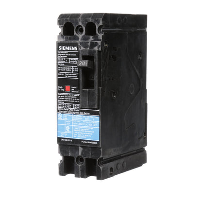 Siemens ED22B020 Circuit Breaker | 240V 20A 2P 10kA@240V Bolt-On Sentron Series