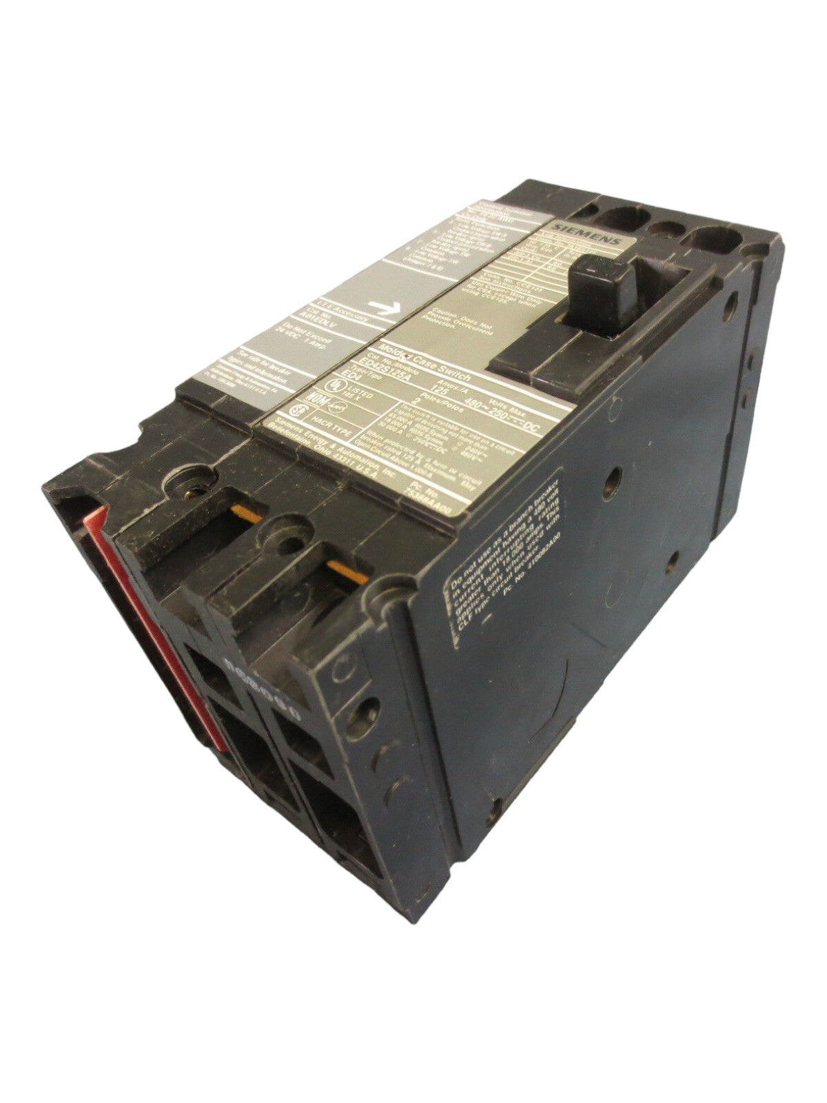 ED42S125ALAC - Siemens Feed-Thru 480V 125A 2 pole circuit breaker 18kA@480V - Essential Electric Supply