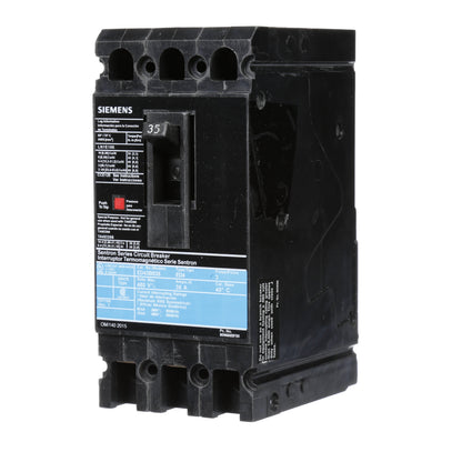 Siemens ED43B035 Molded Case Circuit Breaker | 480V 35A 3P 18kA@480V Lug In Panelboard Sentron Series