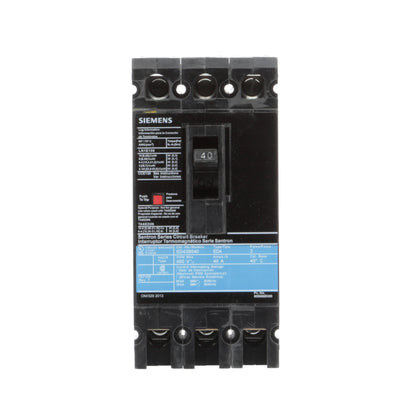 Siemens ED43B040L Circuit Breaker | 480V 40A 3P 18kA@480V Feed-Thru Sentron Series
