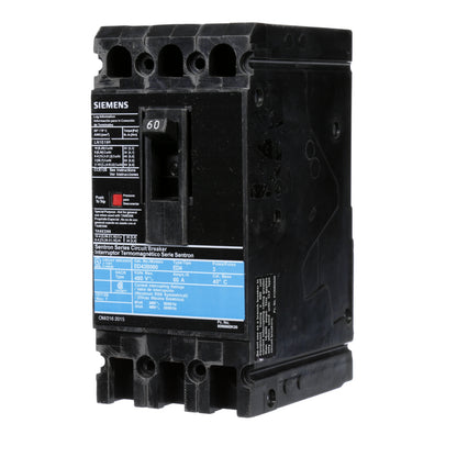 Siemens ED43B060 Circuit Breaker | 480V 60A 3P 18kA@480V Lug In Panelboard Sentron Series
