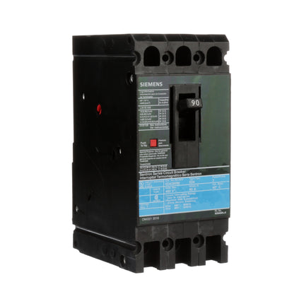 Siemens ED43B090L Circuit Breaker | 480V 90A 3P 18kA@480V Feed-Thru Sentron Series
