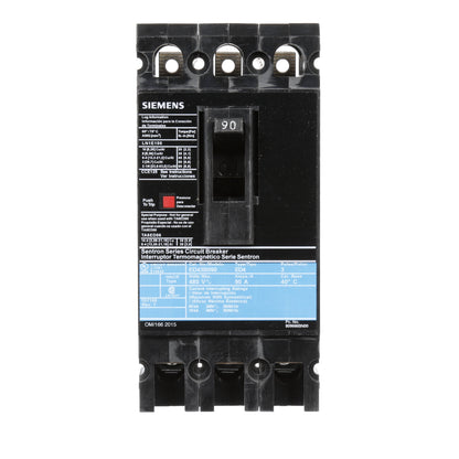 Siemens ED43B090 Circuit Breaker | 480V 90A 3P 18kA@480V Lug In Panelboard Sentron Series