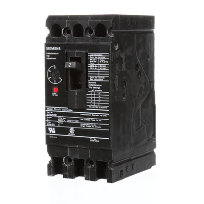Siemens ED63A002 Circuit Breaker | 600V 2A 3P 25kA@480V Bolt-On Sentron Series