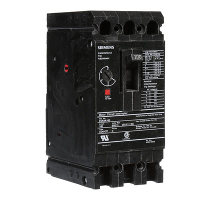 Siemens ED63A100 Molded Case Circuit Breaker | 600V 100A 3P 25kA@480V Bolt-On Sentron Series