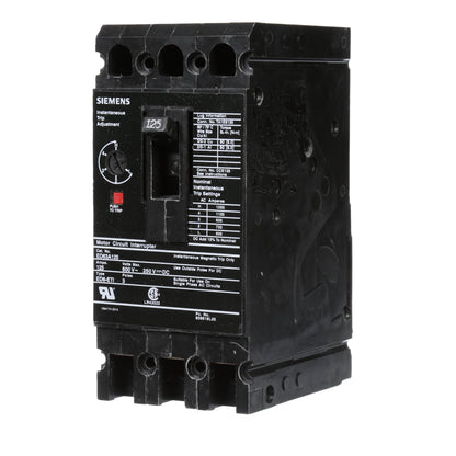 Siemens ED63A125 Molded Case Circuit Breaker | 600V 125A 3P 25kA@480V Bolt-On Sentron Series