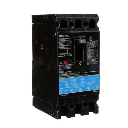 Siemens ED63B015 Molded Case Circuit Breaker | 600V 15A 3P 25kA@480V Bolt-On Sentron Series