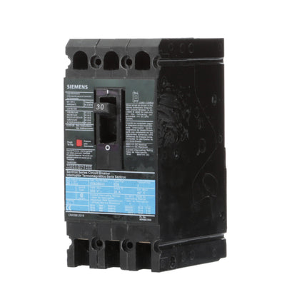 Siemens ED63B030L Circuit Breaker | 600V 30A 3P 25kA@480V Feed-Thru Sentron Series