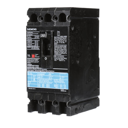 Siemens ED63B030 Circuit Breaker | 600V 30A 3P 25kA@480V Bolt-On Sentron Series