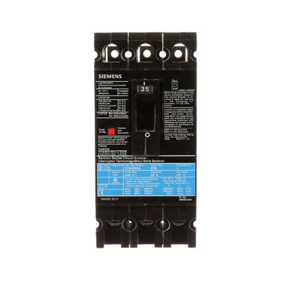 Siemens ED63B035 Circuit Breaker | 600V 35A 3P 25kA@480V Bolt-On Sentron Series