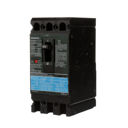 Siemens ED63B040L Circuit Breaker | 600V 40A 3P 25kA@480V Feed-Thru Sentron Series