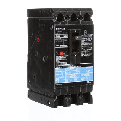 Siemens ED63B110 Circuit Breaker | 600V 110A 3P 25kA@480V Bolt-On Sentron Series