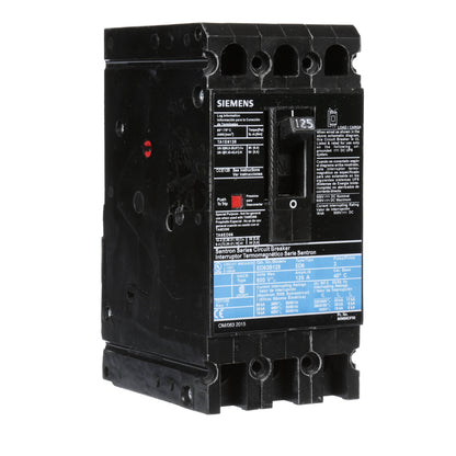 Siemens ED63B125 Circuit Breaker | 600V 125A 3P 25kA@480V Bolt-On Sentron Series