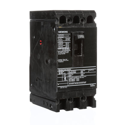 Siemens ED63S100AL Circuit Breaker | 600V 100A 3P 25kA@480V Feed-Thru Sentron Series