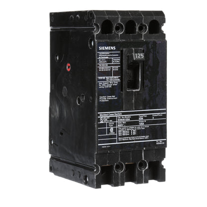 Siemens ED63S125A Circuit Breaker | 600V 125A 3P 25kA@480V Bolt-On Sentron Series