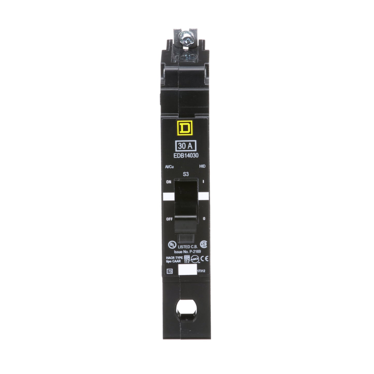 Square D EDB14030 Circuit Breaker | 277V 30A 1P 18kA@480V Bolt-on EDB Series