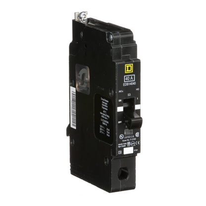 Square D EDB14040 Circuit Breaker | 277V 40A 1P 18kA@480V Bolt-on EDB Series