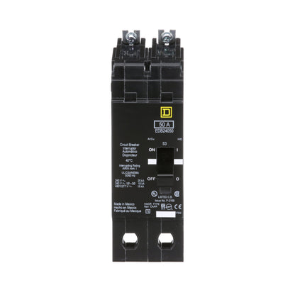 Square D EDB24050 Circuit Breaker | 480Y/277V 50A 2P 18kA@480V Bolt-on EDB Series