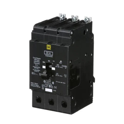 Square D EDB34030 Circuit Breaker | 480Y/277V 30A 3P 18kA@480V Bolt-on EDB Series Square D