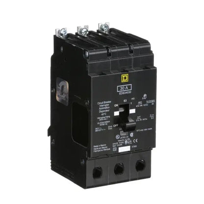 Square D EDB34030 Circuit Breaker | 480Y/277V 30A 3P 18kA@480V Bolt-on EDB Series Square D