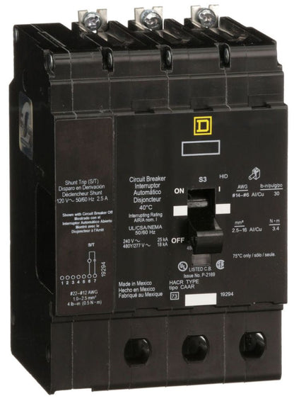 EDB34090SA - Square D/ Schneider Electric Bolt-On 90 Amp 3 Pole Circuit Breaker - Essential Electric Supply