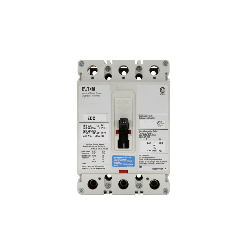 Eaton EDC3225L Circuit Breaker | Series C EDC 240V 225A