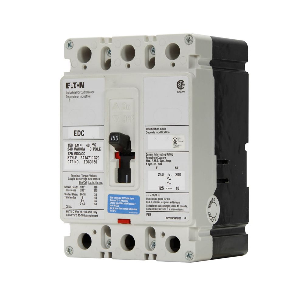Eaton EDC3225L Circuit Breaker | Series C EDC 240V 225A