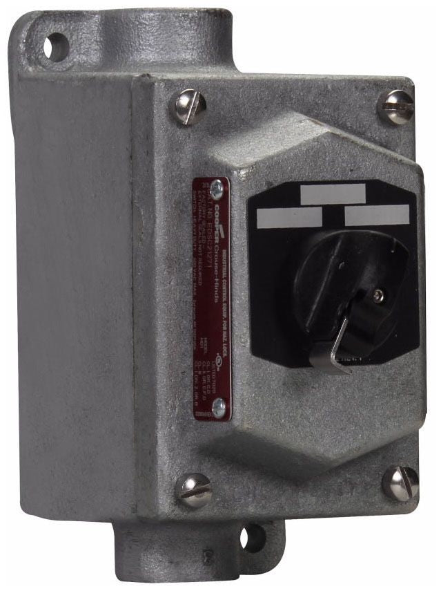Crouse-Hinds EDSC21271 Heavy-Duty Selector Switch Control Station | 600 VAC Two-Position Two-Circuit Factory-Sealed