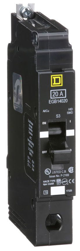 EGB14020 - Square D/ Schneider Electric Bolt-On 20 Amp 1 Pole Circuit Breaker - Essential Electric Supply