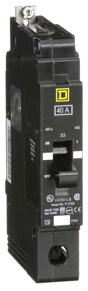 EGB14040 - Schneider Electric/ Square D Bolt-On 40 Amp 1 Pole Circuit Breaker - Essential Electric Supply