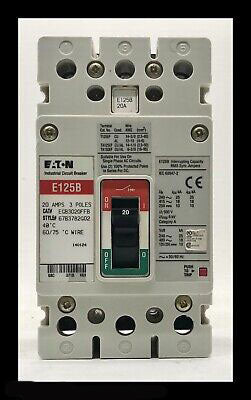 Eaton EGB3020FFB Circuit Breaker | 480V 20A 3P 18kA@480V Bolt-On Series G