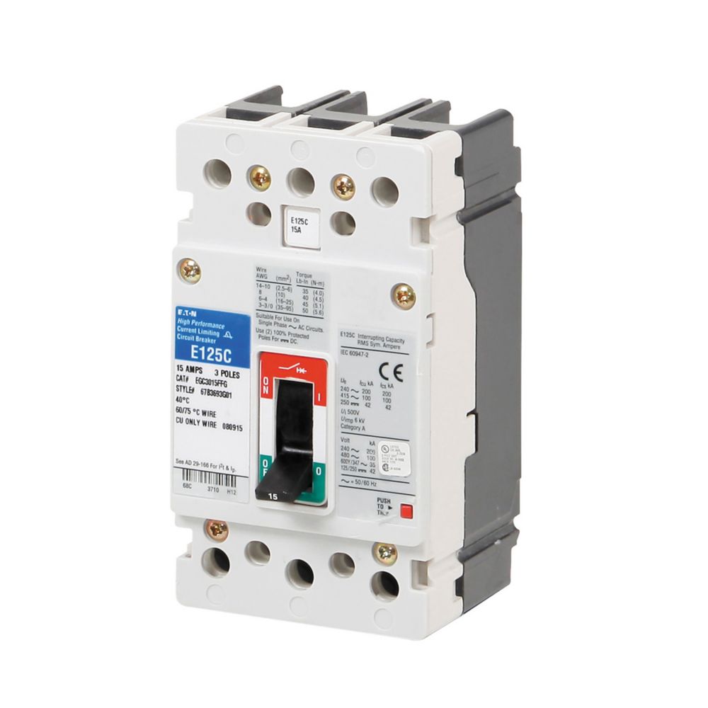 Cutler Hammer EGB3080FFG Circuit Breaker | 480V 80A 3 Pole 18kA@480V Series G