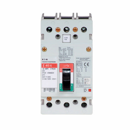 Cutler Hammer EGH3040FFB Circuit Breaker | Series G EGH 600V 40A