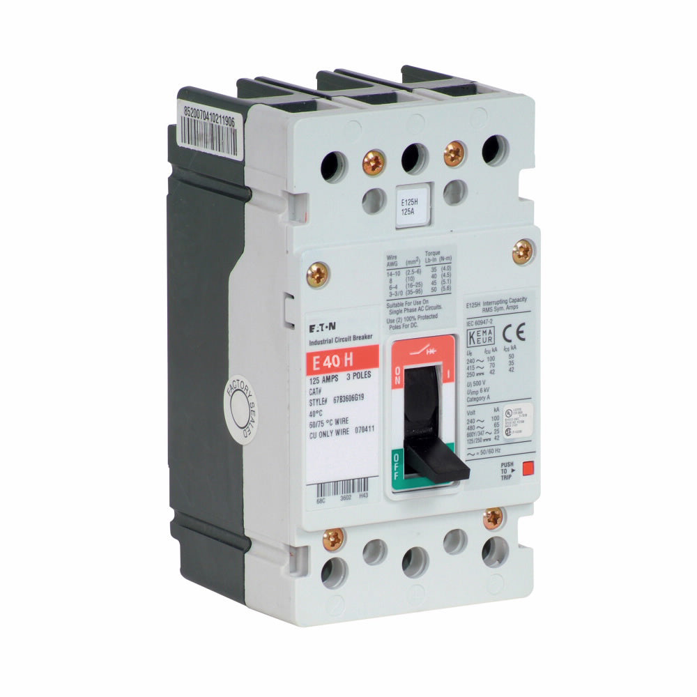 Cutler Hammer EGH3040FFB Circuit Breaker | Series G EGH 600V 40A
