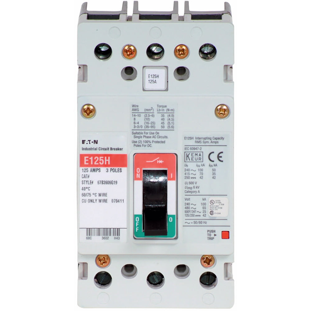 Cutler Hammer EGS3015FFB Circuit Breaker | Series G EGS 600V 15A