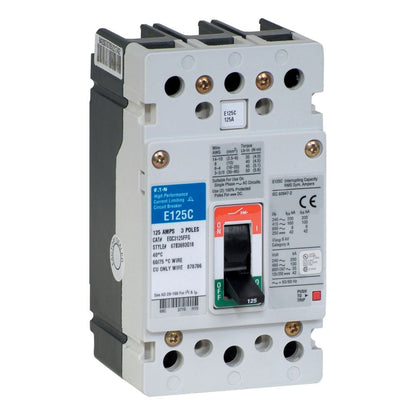 Cutler Hammer EGS3125FFB Circuit Breaker | 600V 125A 3P 35kA@480V Bolt-On Series G