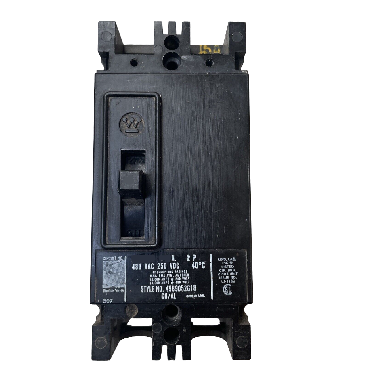 EHB2025 - Westinghouse/ Cutler Hammer Bolt-On 25 Amp 2 Pole Circuit Breaker - Essential Electric Supply