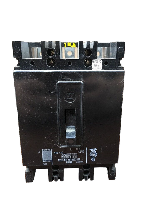 EHB3015L Westinghouse Molded Case Circuit Breaker AB DE-ION 15A 480V - Essential Electric Supply