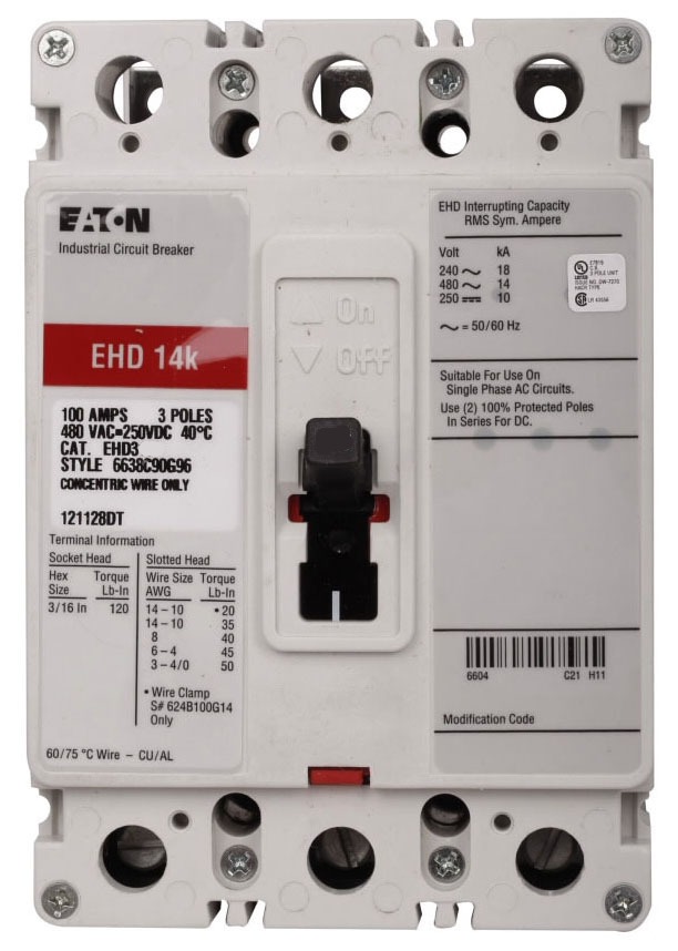 EHD3040BP10 - Eaton/ Cutler Hammer/ Westinghouse Bolt-On 40 Amp 3 Pole Circuit Breaker - Essential Electric Supply