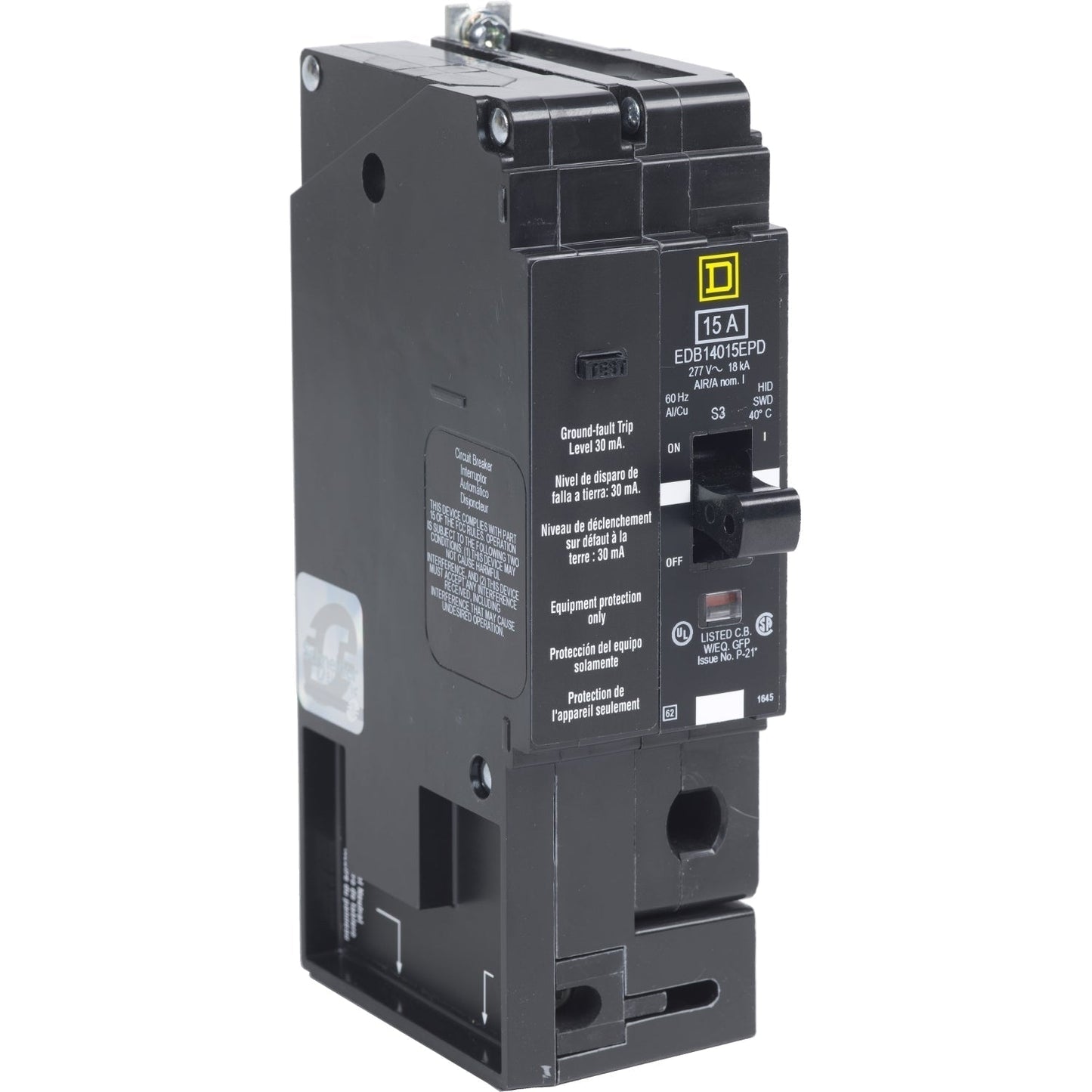 Square D EJB14020EPD Circuit Breaker | 277V 20A 1P 65kA@480V Bolt-On EJB Series