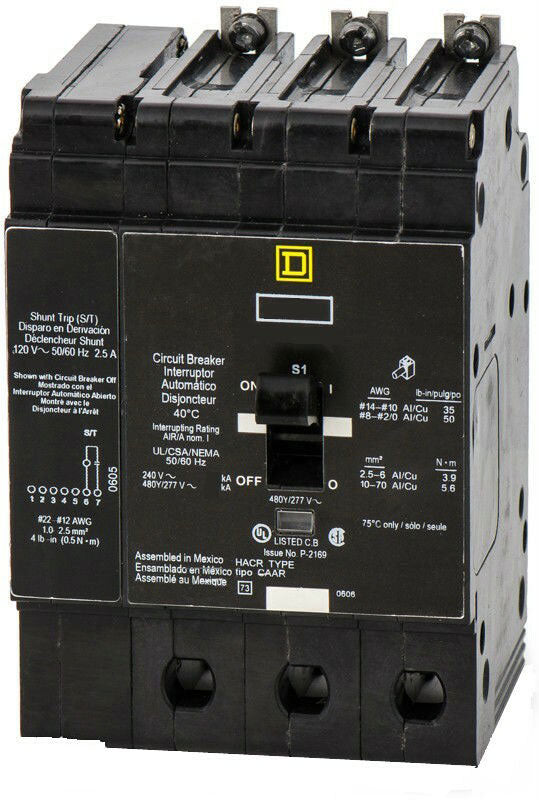 Square D EJB34110SA Circuit Breaker | 480V 110A 3P 65kA@480V Bolt-On EJB Series