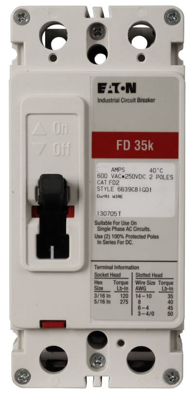 FD2200L - Eaton/ Cutler Hammer/ Westinghouse Feed-Thru 200 Amp 2 Pole Circuit Breaker - Essential Electric Supply