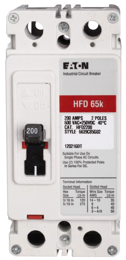 HFD2020 - Cutler Hammer/ Westinghouse/ Eaton Bolt-On 20 Amp 2 Pole Circuit Breaker - Essential Electric Supply