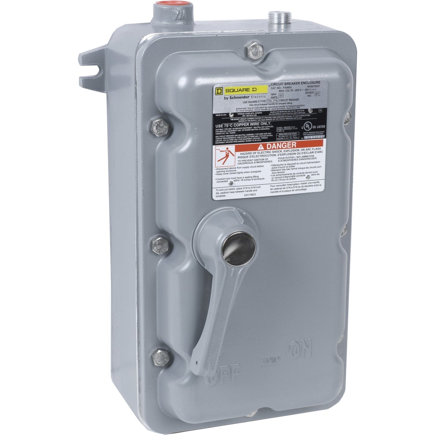 Square D FA100X Circuit Breaker Enclosure | 100A FAL 15A-100A FA Series