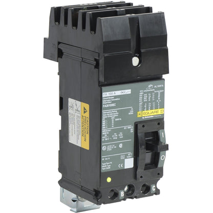 Square D FA26100BC Circuit Breaker | 600V 100A 2P 18kA@480V I-Line