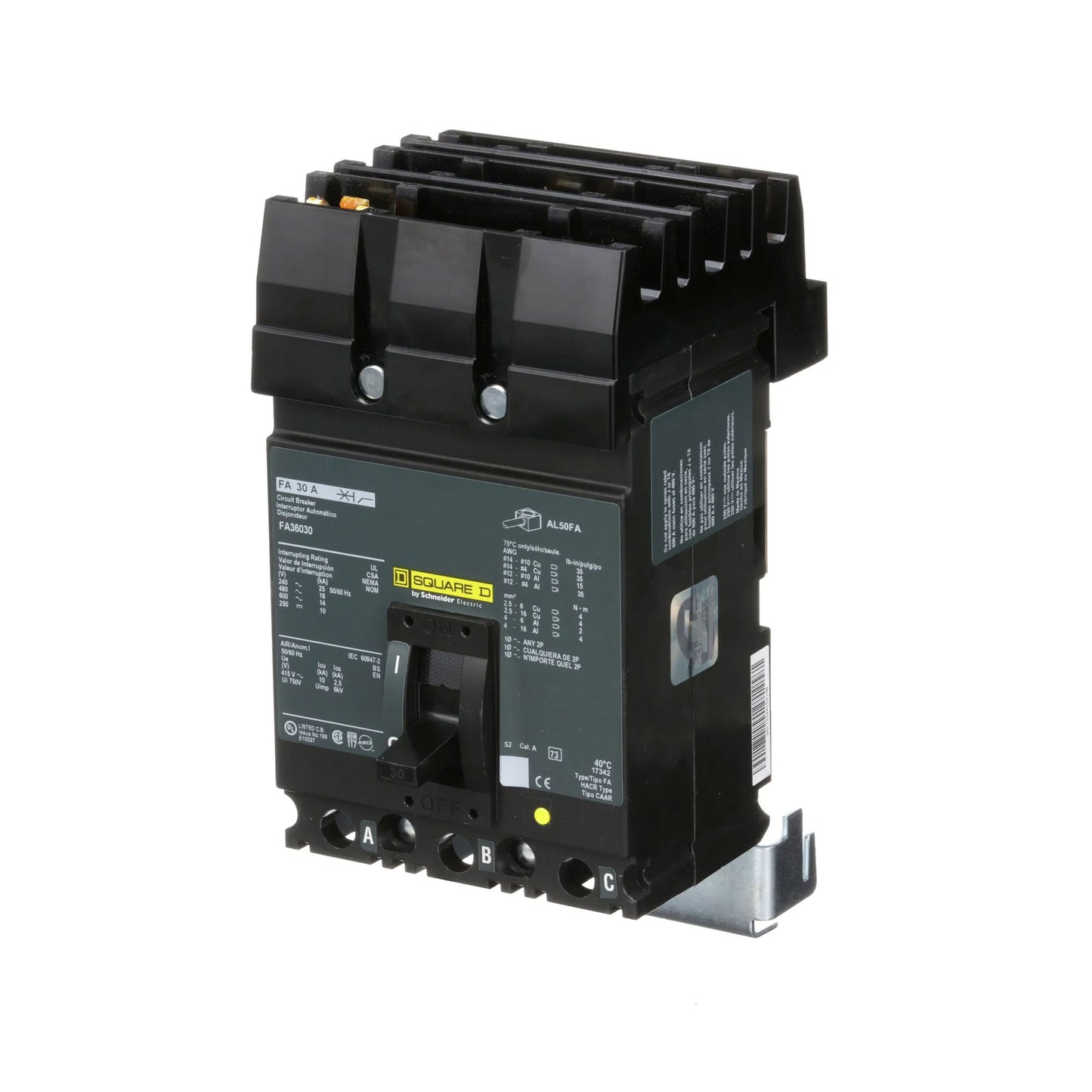 Square D FA36030 Circuit Breaker | 600V 30A 3P 18kA@480V I-Line