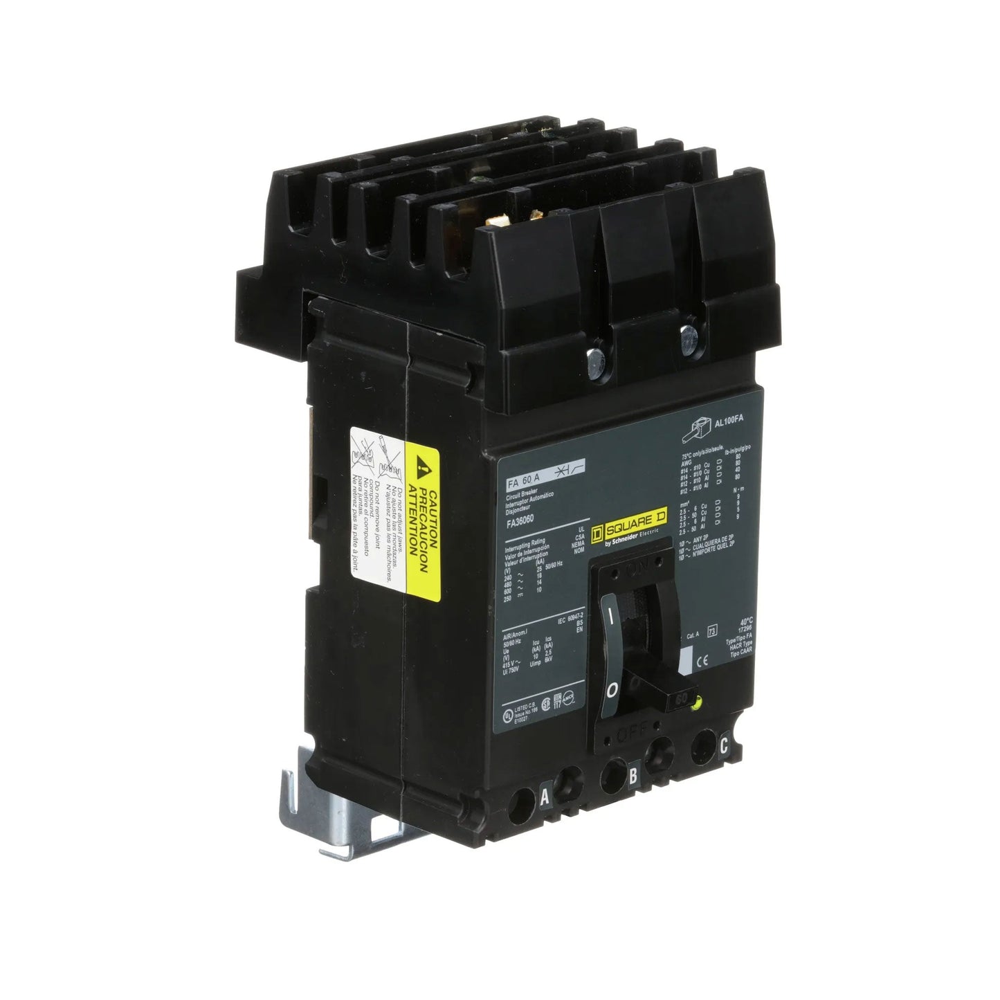 Square D FA36060 Circuit Breaker | 600V 60A 3P 18kA@480V I-Line