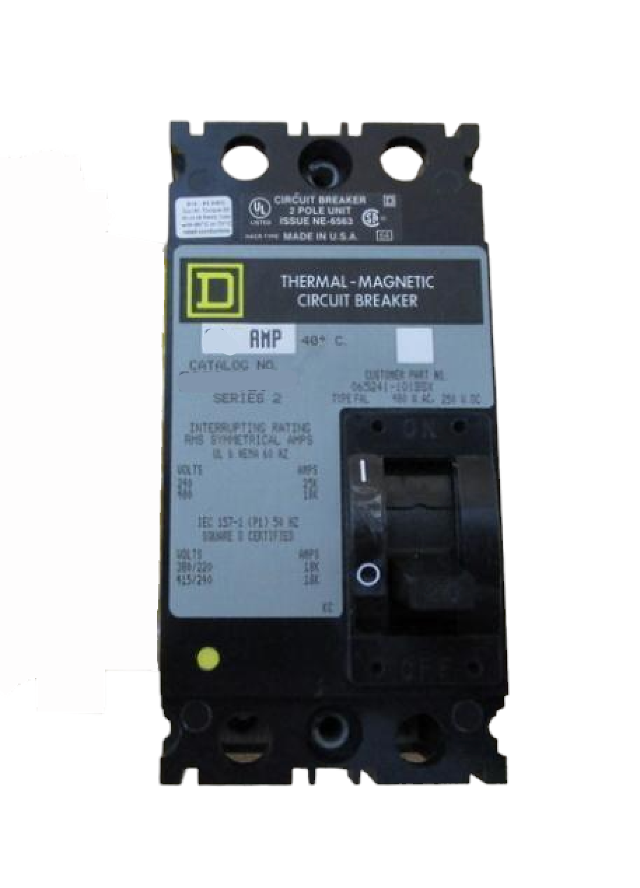 FAF24020V - Square D Bolt-On 480V 20A 2 pole circuit breaker 18kA@480V - Essential Electric Supply
