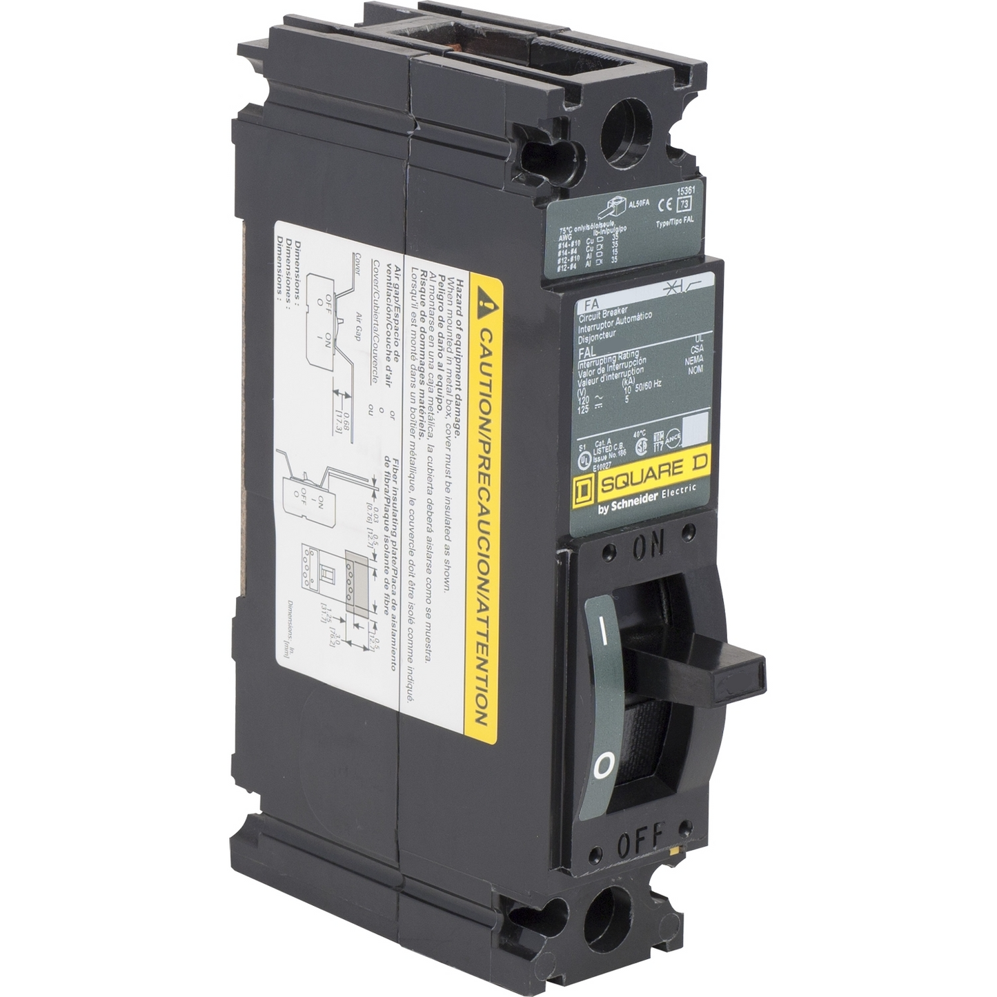 FAL12015 - Square D Feed-Thru 15 Amp 1 Pole Circuit Breaker - Essential Electric Supply