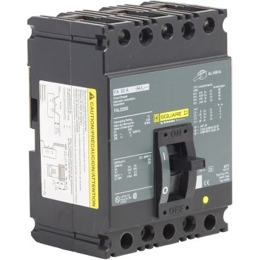 FAL320501021 - Schneider Electric Feed-Thru 240V 50A 3 pole circuit breaker 10kA@240V - Essential Electric Supply